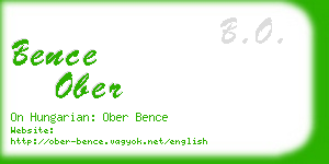 bence ober business card